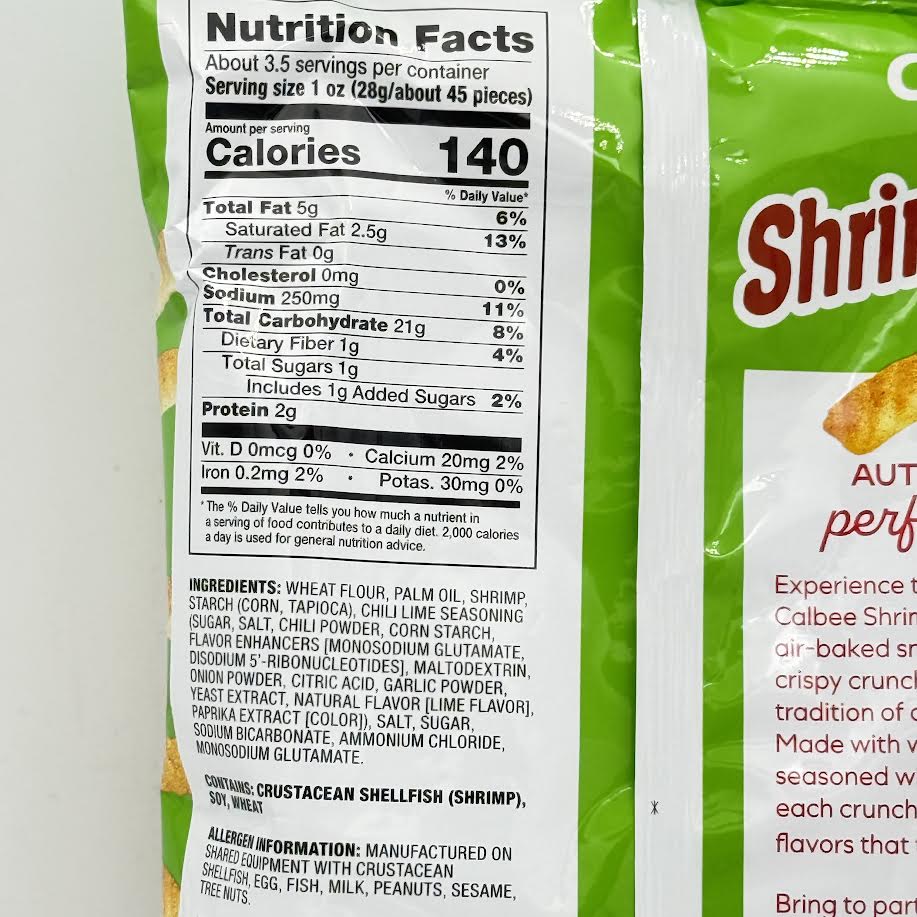 Calbee Shrimp Chips Baked - Chili Lime Flavored 3.3oz/(94g)