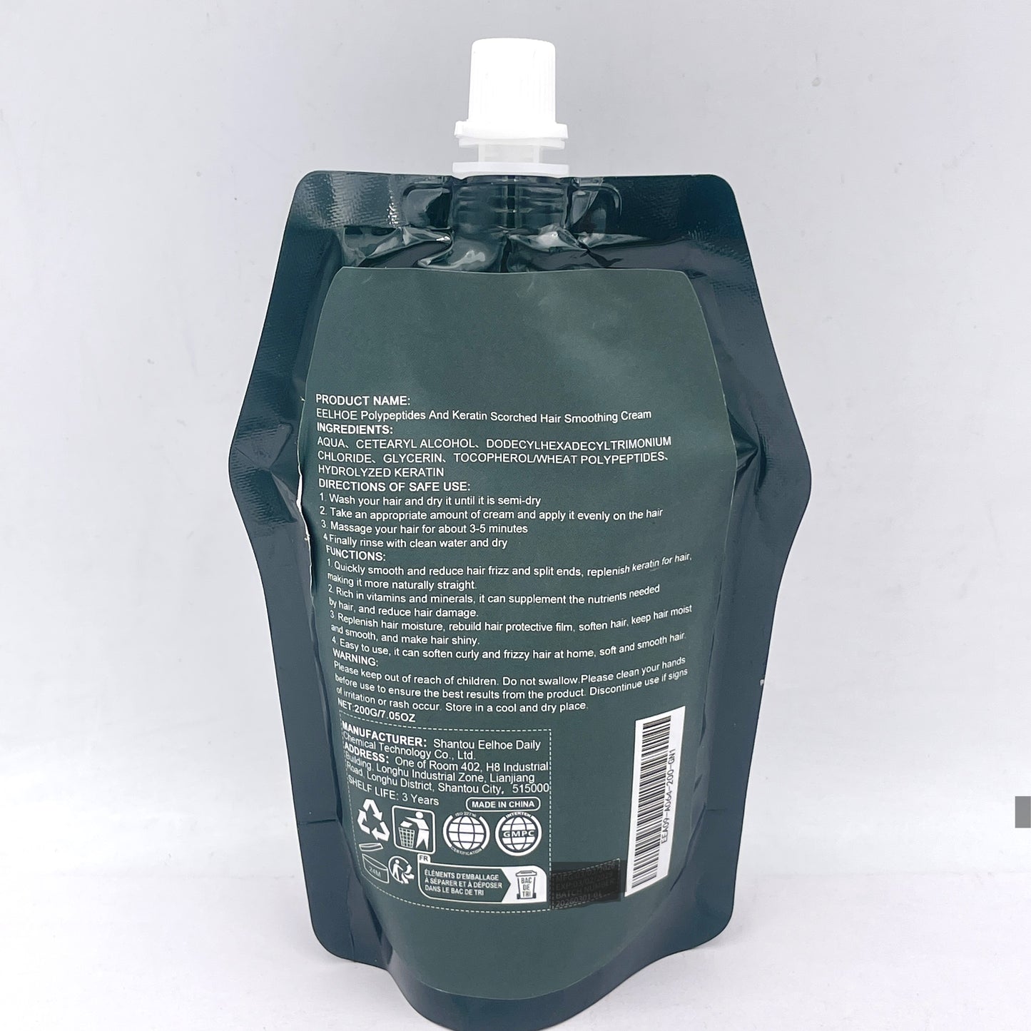 Eelhoe Polypeptides & Keratin Scorched Hair Smoothing Cream 200g多肽角蛋白修復護髮霜