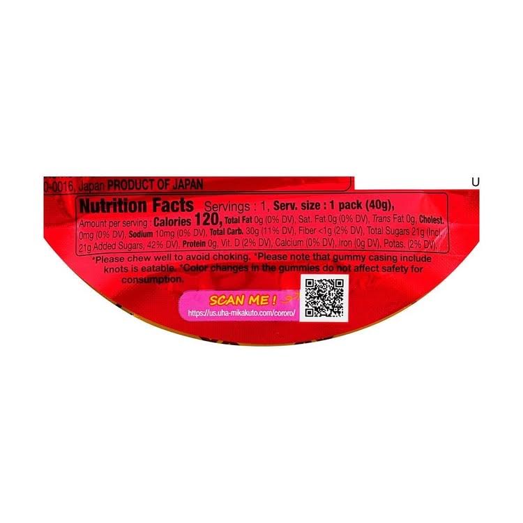 Uha Mikakuto Cororo - Strawberry Juicy And Squishy Gummies 1.41oz/(40g)悠哈爆款糖果草莓口味