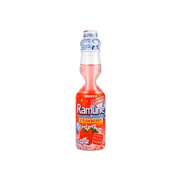 Sangaria Ramune - Strawberry Flavor 200mlx6bottle三佳麗 彈珠汽水 草莓口味