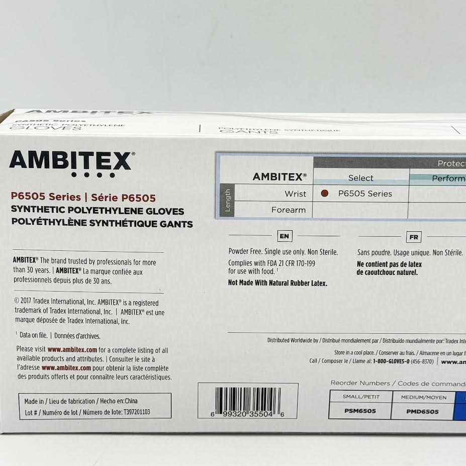 Ambitex Synthetic Polyethylene Gloves "LG" 500