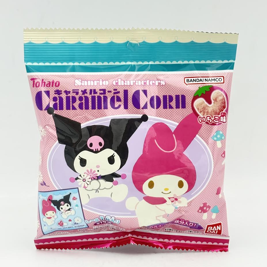 (2bags)Tohato x Sanrio Characters Caramel Corn Strawberry Flavor 18g (with Sticker)