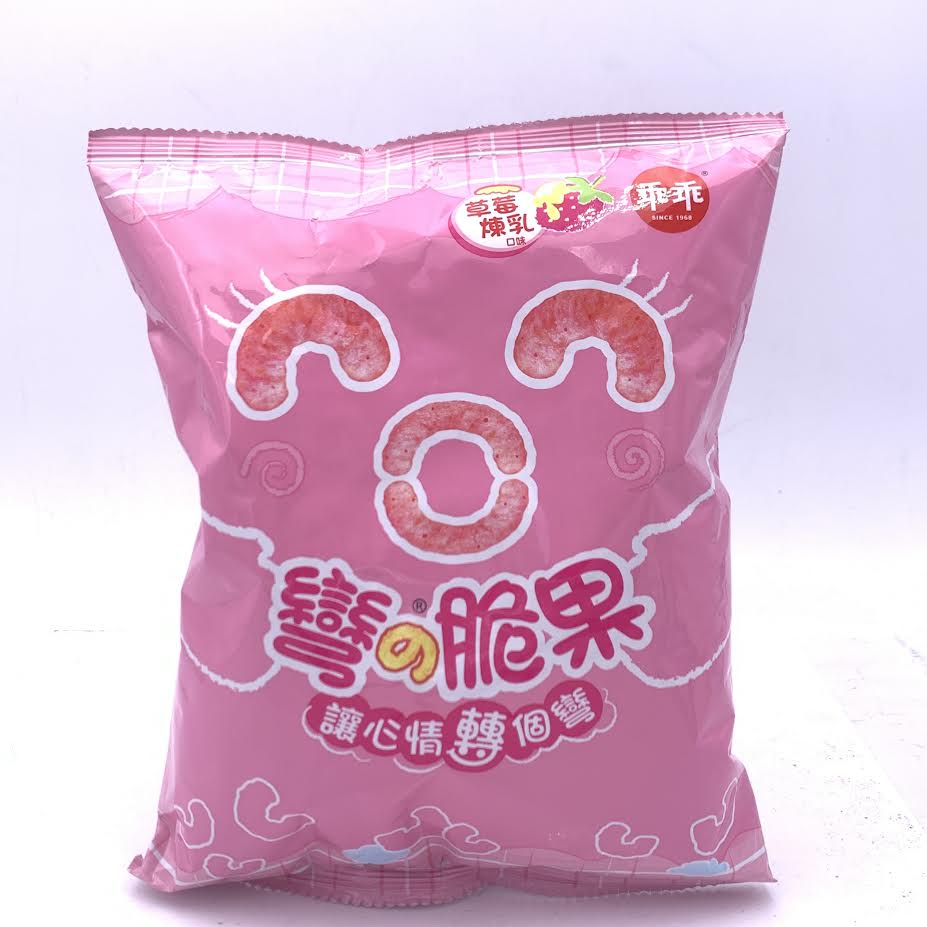 Kuai Kuai Corn Snack - Strawberry Flavor 40g乖乖草莓煉乳口味