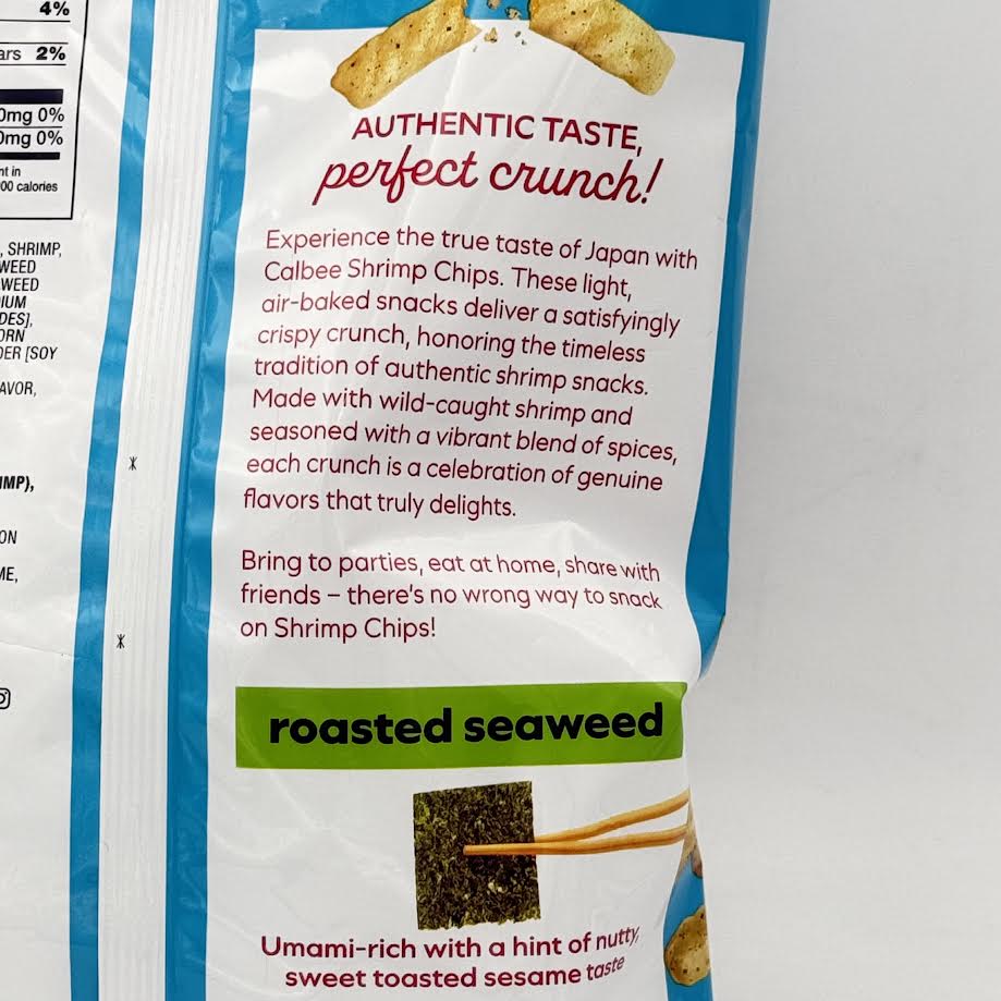 Calbee Shrimp Chips - Roasted Seaweed Flavored 3.3oz/(94g)