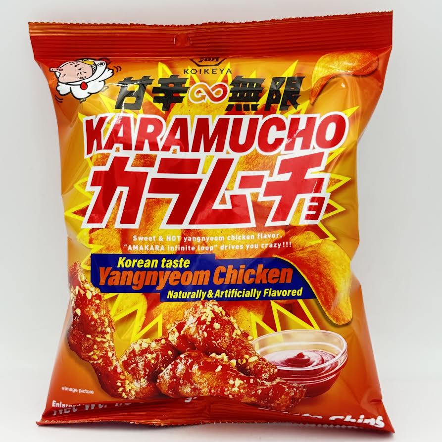 Koikeya Karamucho Potato Chips - Korean Taste Yangnyeom Chicken Flavored 54gX2bags