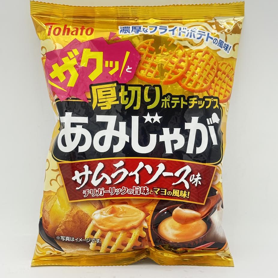(2CT)Tohato Thick Cut Potatoes Chip - Samurai Sauce Flavor 58g桃哈多厚切薯格武士醬味