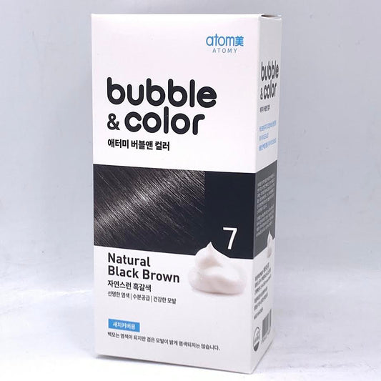 Atomy Bubble & Color - #7 Natural Black Brown Easy Self Hair Dye Hair Styling
