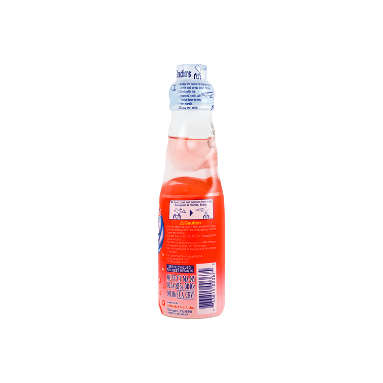 Sangaria Ramune - Strawberry Flavor 200mlx6bottle三佳麗 彈珠汽水 草莓口味