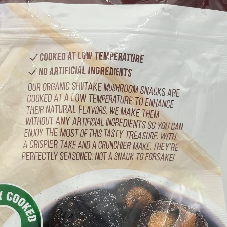 The Snack Yard Shiitake Mushroom Organic Crispy,Crunchy&Seasoned 400g