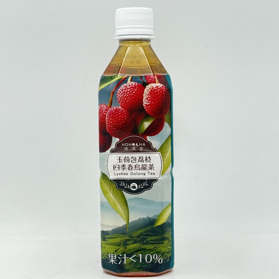 Hohocha Lychee Oolong Tea 490mlx4bottles玉荷包荔枝四季春烏龍茶