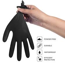 Basic Vinyl Synmax Exam Gloves Powder-Free/Non-Sterile Size:S ,Color:Black,100pcs