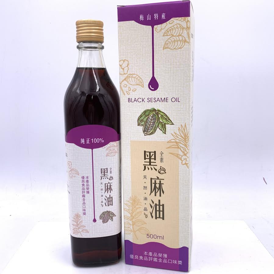 Mei Shan Tea Seed Oil Black Sesame Oil 500ml台灣梅山特產黑麻油