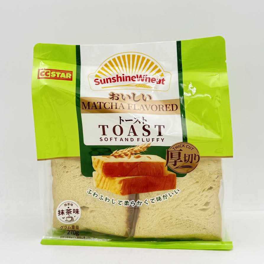 Cc Star Sunshine Wheat Matcha Flavored Toast Softand Fluffy Thick Cut 270g