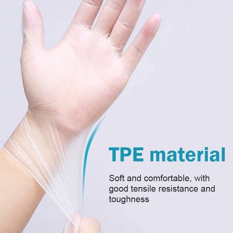 (2CT)NuvoMed Disposable Thermoplastic Elastomer Gloves Size "L" 100pcs