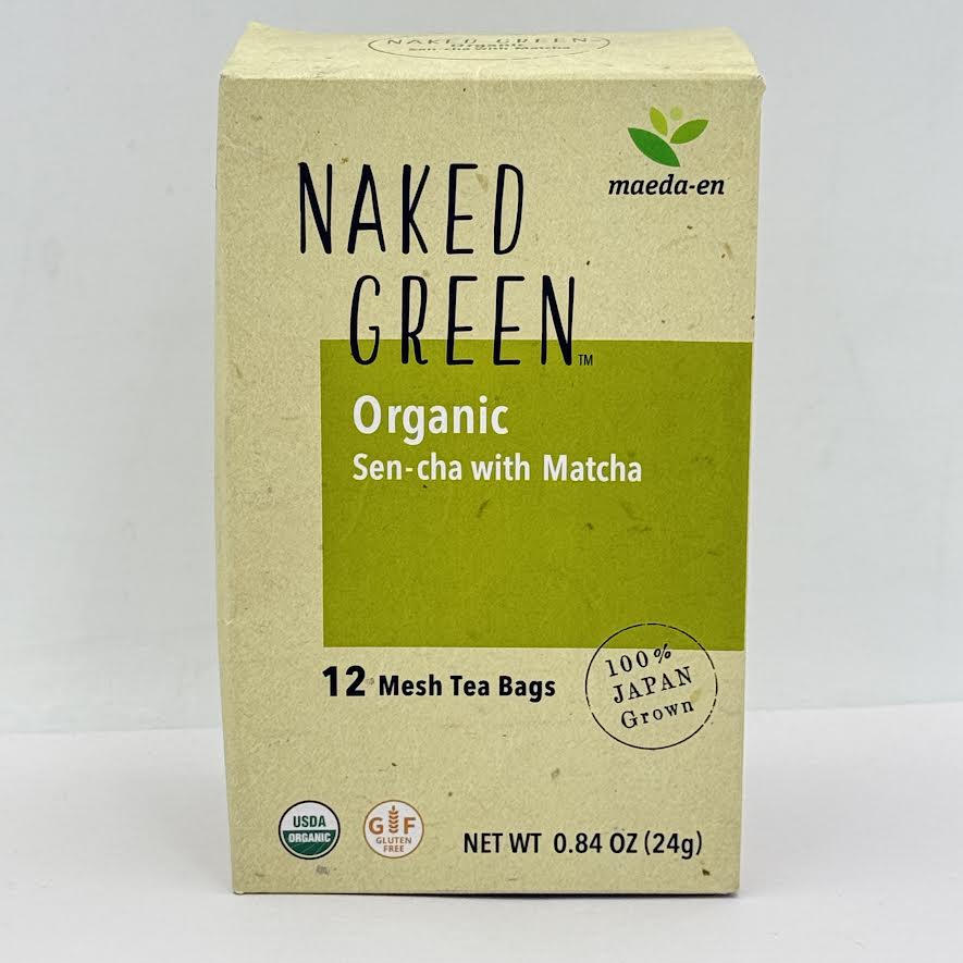 Maeda-En Naked Green Organic Sen-Cha With Matcha 24g/(12tea bags)