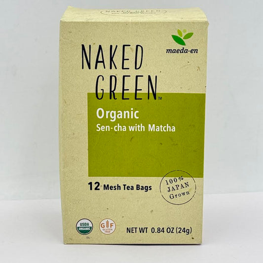 Maeda-En Naked Green Organic Sen-Cha With Matcha 24g/(12tea bags)
