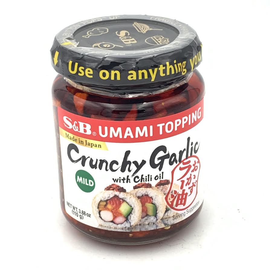 S&B Crunchy Garlic Topping With Chili Oil , From Japan 3.88 oz