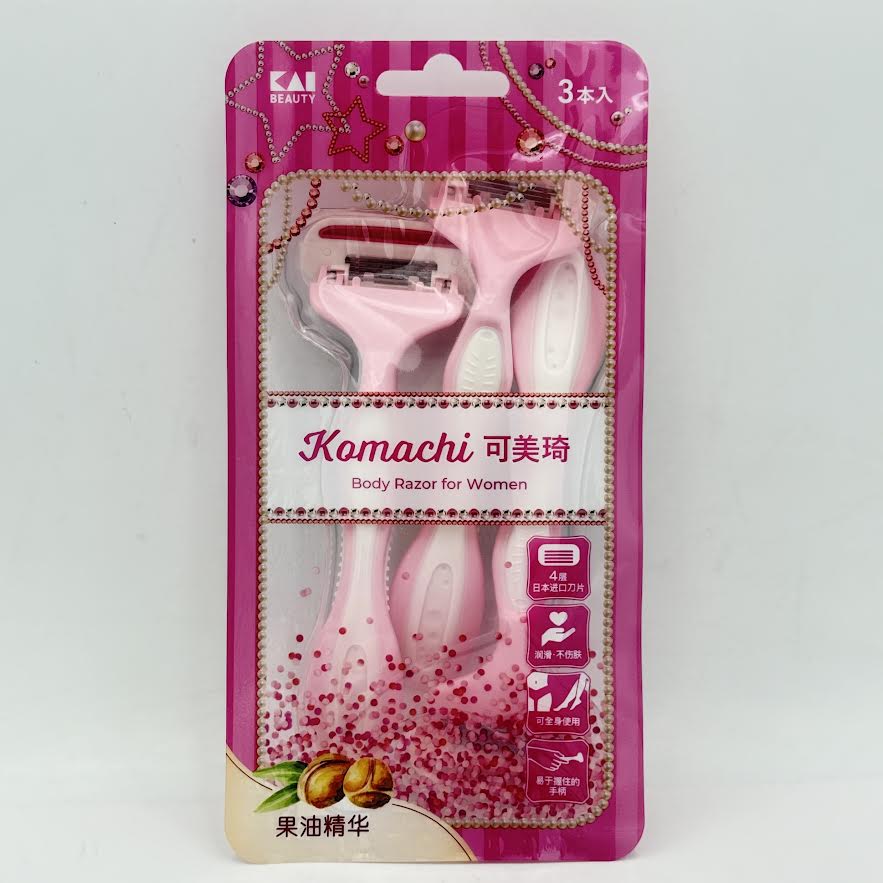 Kai Beauty Komachi Body Razor For Women 3pcs/box