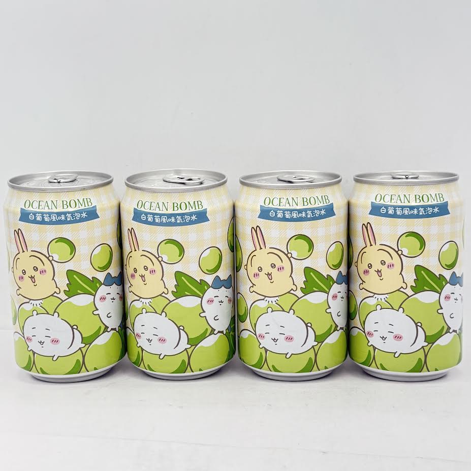 Ocean Bomb White Grape Flavour Sparkling Water 330mlx4can白葡萄風味汽泡水