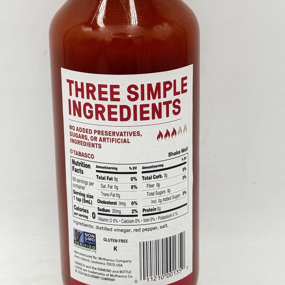 Tabasco Pepper Sauce-Original Flavor 15oz/444ml
