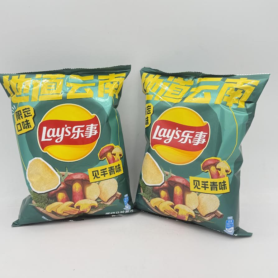(2CT)Lay's Potato Chips -Jianshouqing Mushroom Flavor 70g