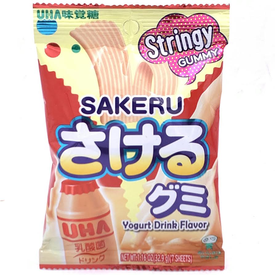 Uha Sakeru Gummy - Yogurt Flavor 32.9g/(7sheets)悠哈手撕軟糖酸奶味