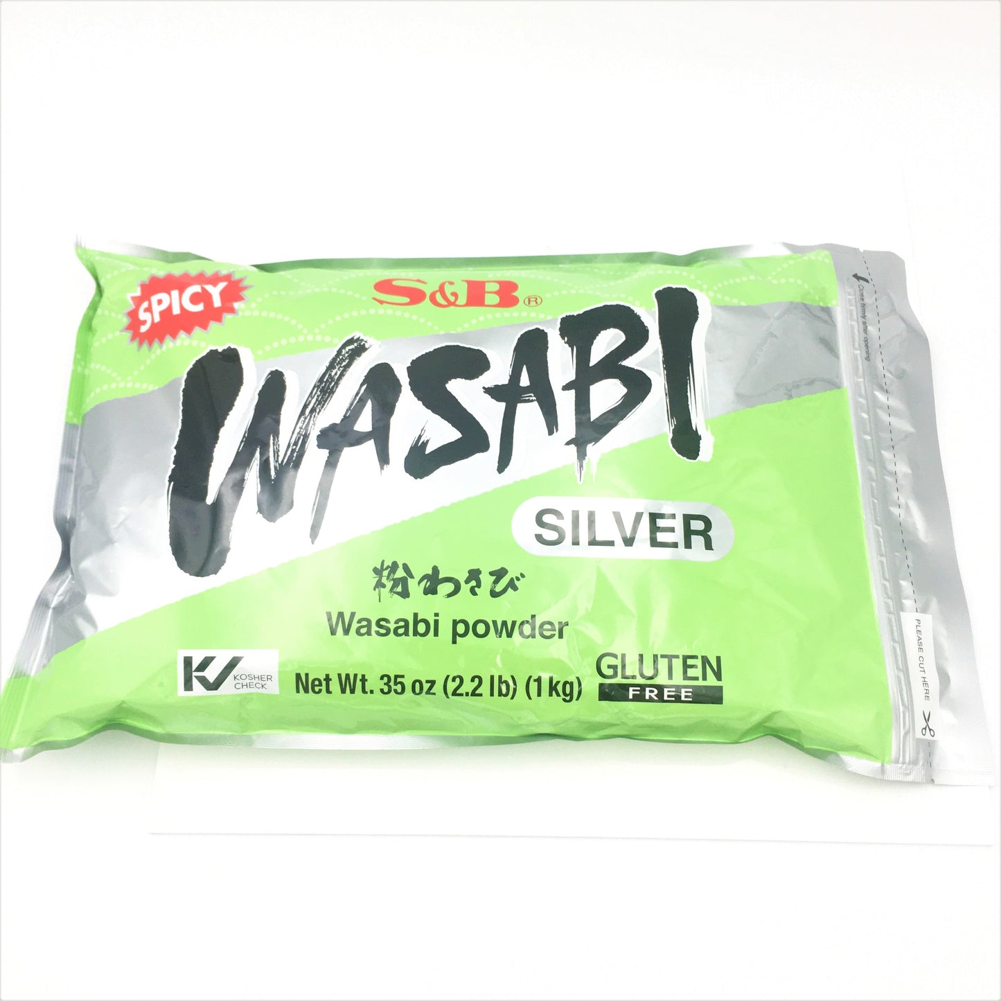 S & B Gluten Free Spicy Wasabi Powder -Silver 35oz/ 2.2lb