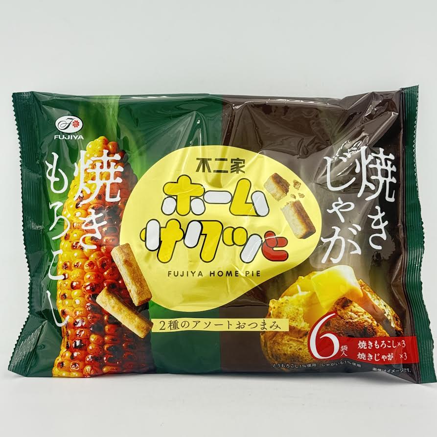 Fujiya Home Pie Sakutto Corn & Potato Snack 96g/(6bags)