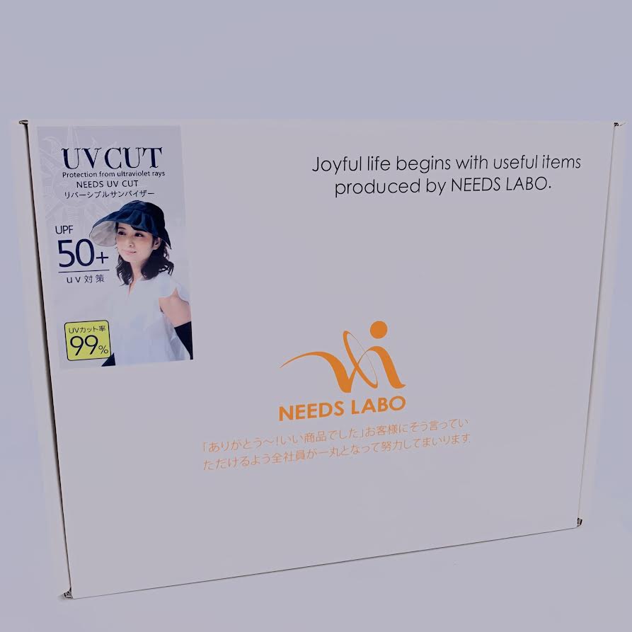 Needs Labo UV Cut Protection From Ultraviolet Rays Hat 14cm UPF50+(BlackxBeige)可折疊空頂貝殼防曬帽