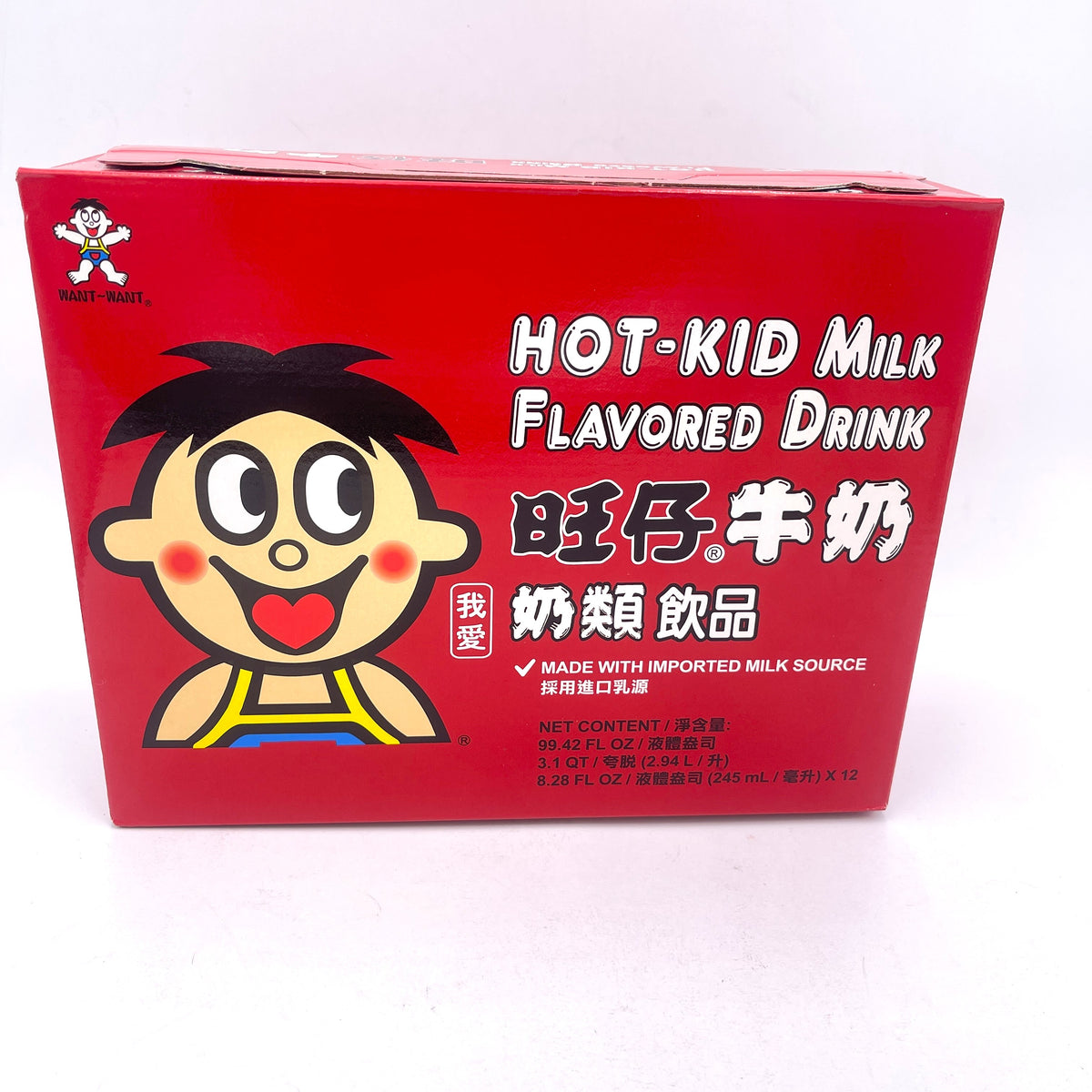 Want-Want Hot-Kid Milk Flavored Drink245mlx12cans旺仔牛奶