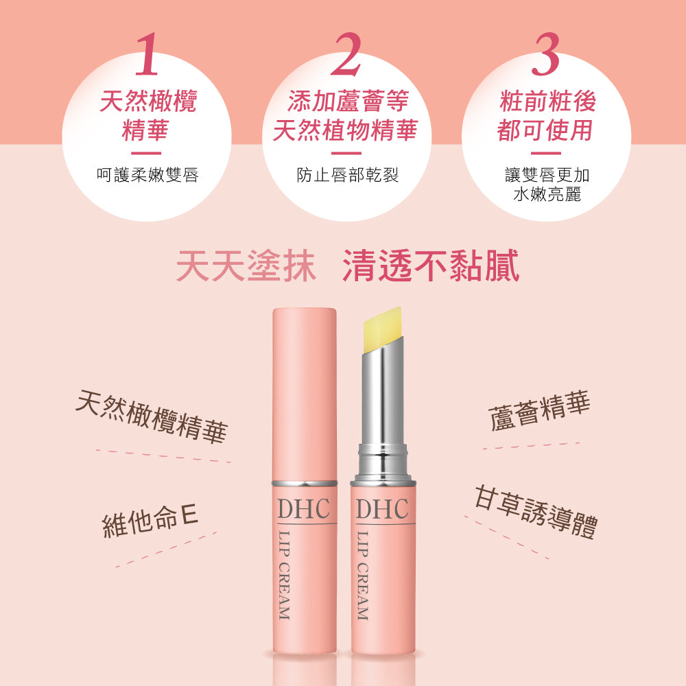 DHC Medicated Lip Cream 1.5g持久水潤保濕橄欖護唇膏