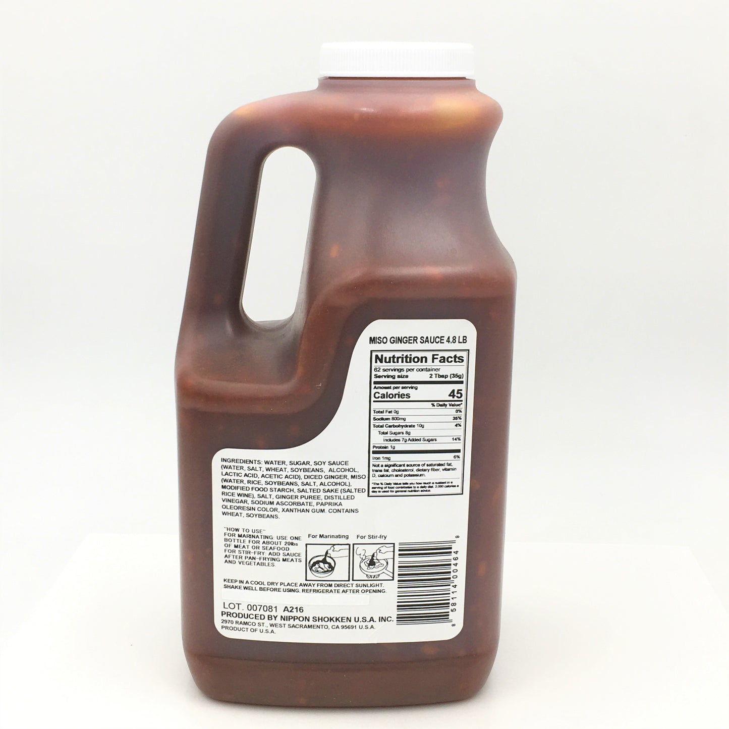 Nippon Shokken Japanese Miso Ginger Sauce 4.8lb/ 2.18kg
