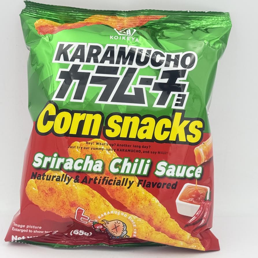 Koikeya Karamucho Corn Snacks - Sriracha Chili Sauce 65gx2bags
