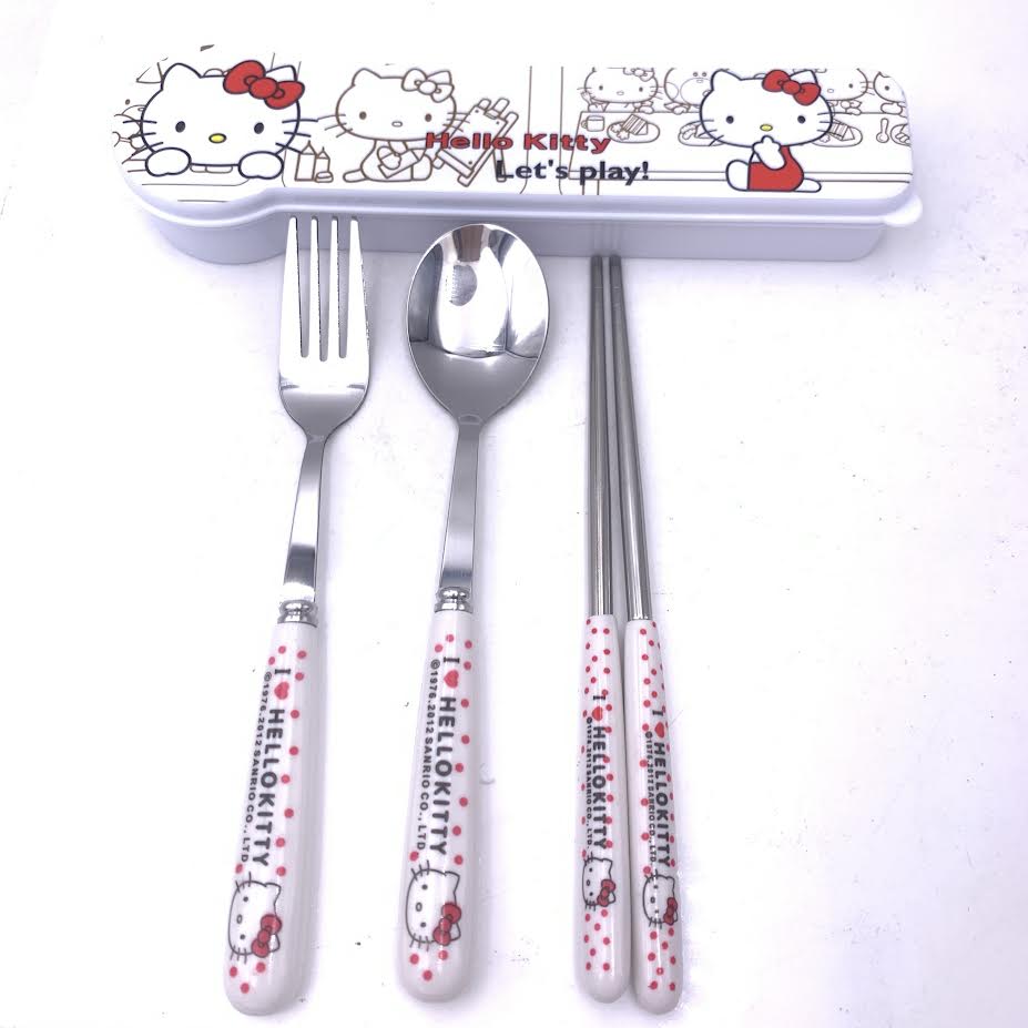 Hello Kitty 3pcs Stainless Steel Cutlery Set