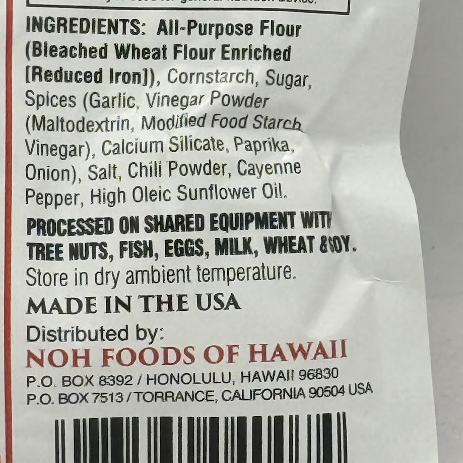 Noh Food Of Hawaii Spicy Chicken Seasoning Mix 57gx10bags