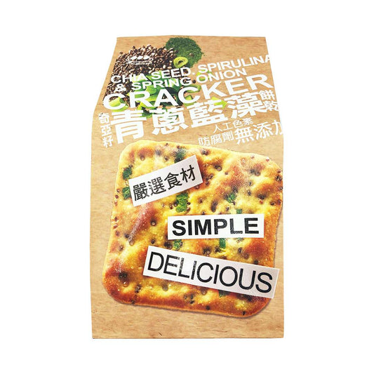 Sun Friend Chia Seed.Spirulina&Spring Onion Cracker 180g上友奇亞籽青蔥藍藻餅乾