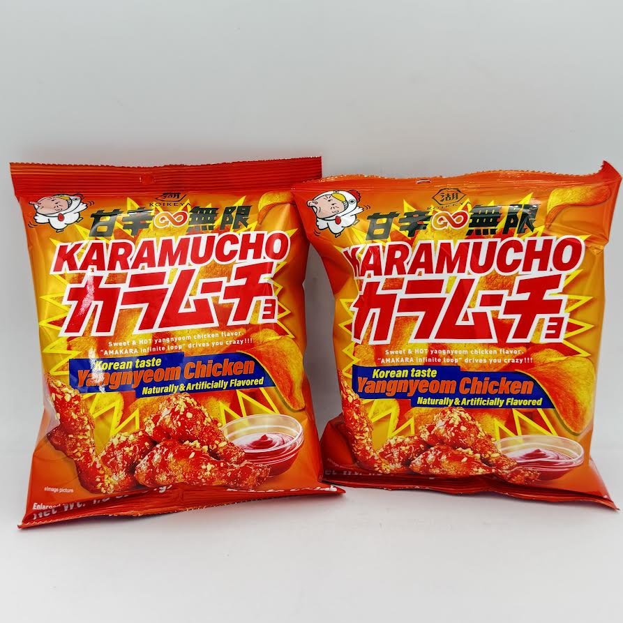 Koikeya Karamucho Potato Chips - Korean Taste Yangnyeom Chicken Flavored 54gX2bags