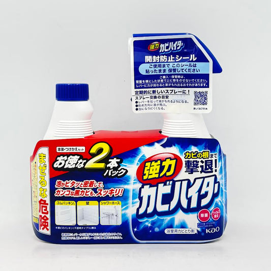 Kao Bathroom Strong Mold Removal Foam Cleaner Spray Regular Pack+Refill 400ml+400ml