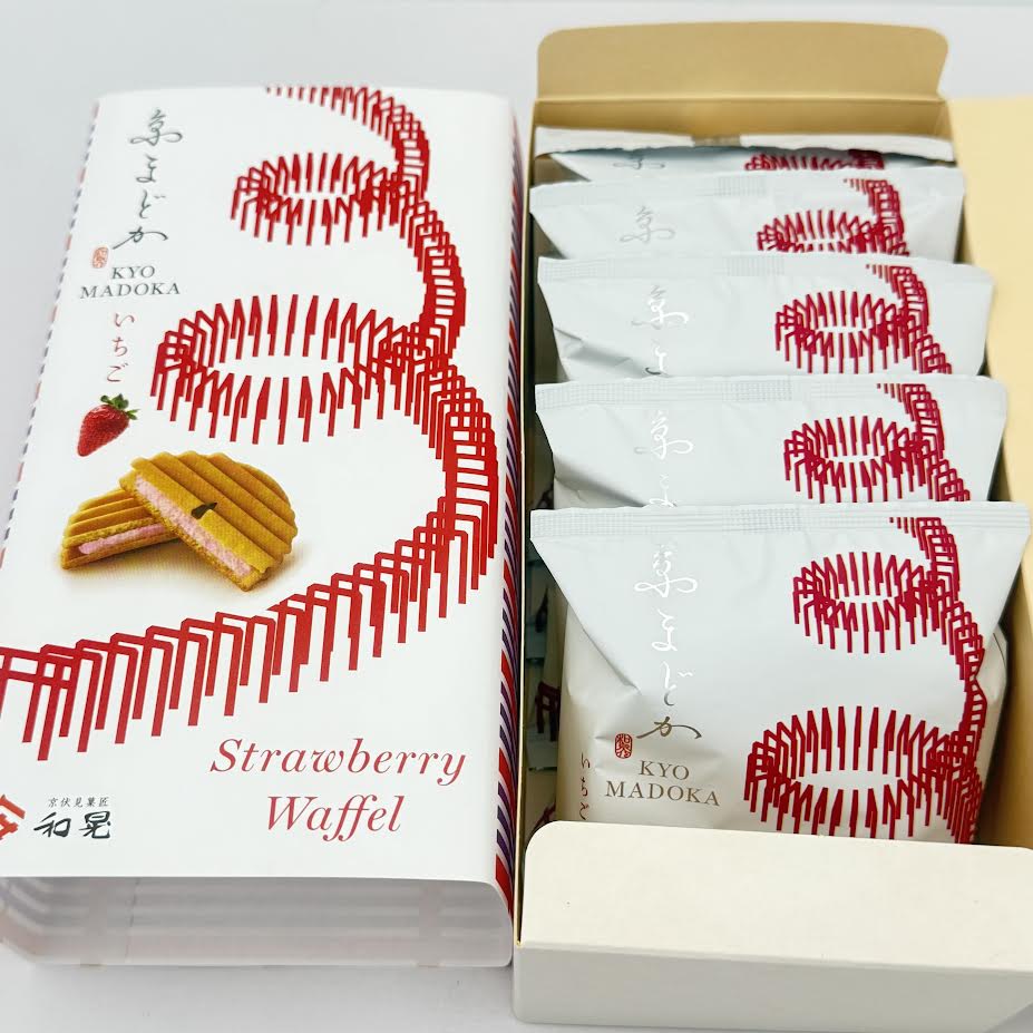 Wakou Kyo Madoka Ichigo Cookie Butter Waffle Strawberry Flavor 140g/5pcs草莓華夫餅