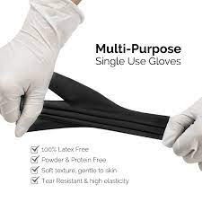 Basic Vinyl Synmax Exam Gloves Powder-Free/Non-Sterile Size:S ,Color:Black,100pcs