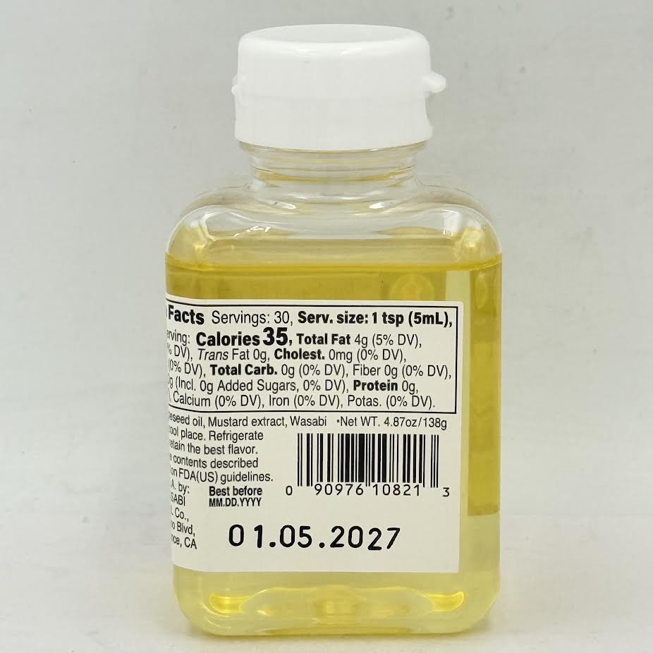 Kinjirushi Rapeseed Oil With Wasabi (Gluten Free Vegan )5.07oz/150ml