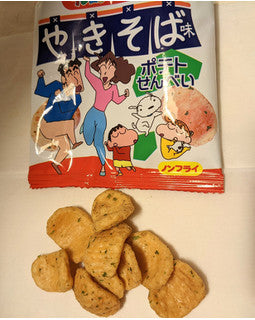 (4Packs) Hayakawa Crayon Shin-chan Yakisoba Potato Rice Cracker 28g蠟筆小新炒麵馬鈴薯仙貝