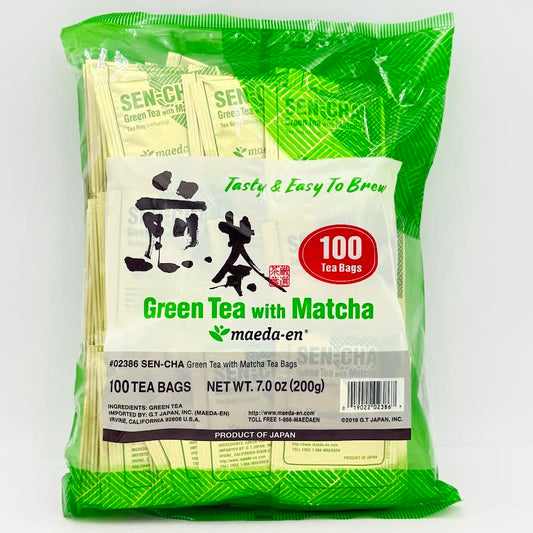 Maeda-En Green Tea With Matcha 200g/(100tea bags)绿茶和抹茶茶包
