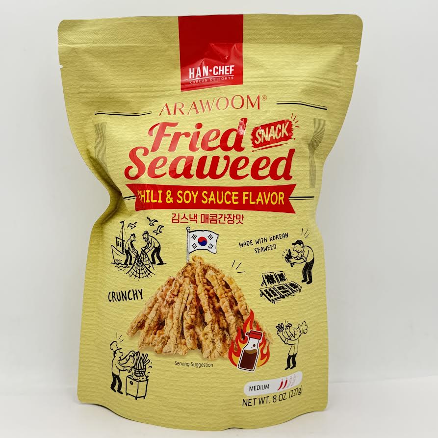 Han Chef Arawoom Fried Seaweed Chili & Soy Sauce Flavor 8oz/(227g)