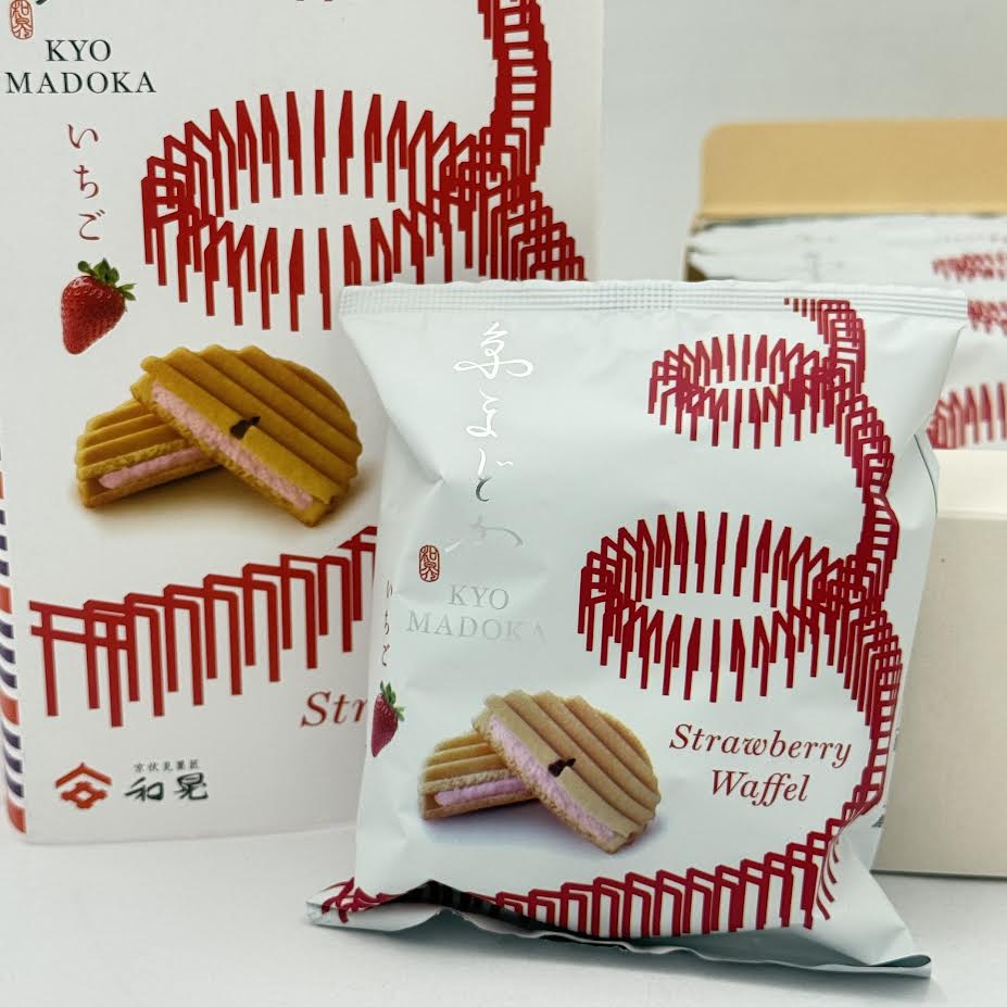 Wakou Kyo Madoka Ichigo Cookie Butter Waffle Strawberry Flavor 140g/5pcs草莓華夫餅