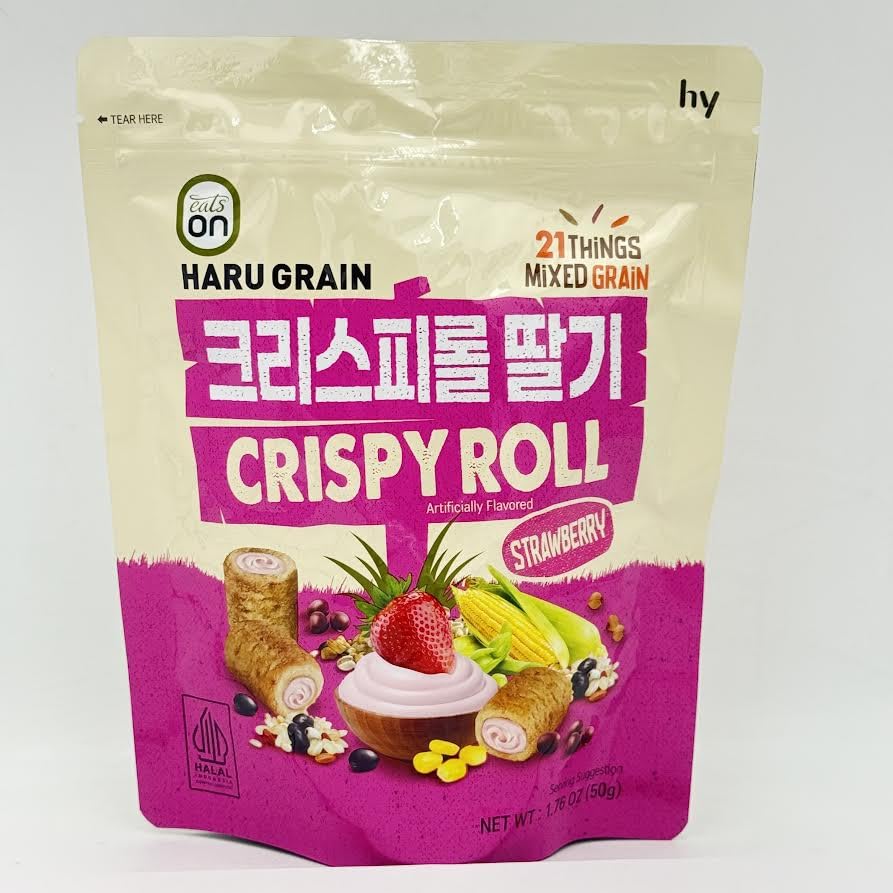 HY Haru Grain Crispy Roll - Strawberry Flavor 1.76oz/(50g)