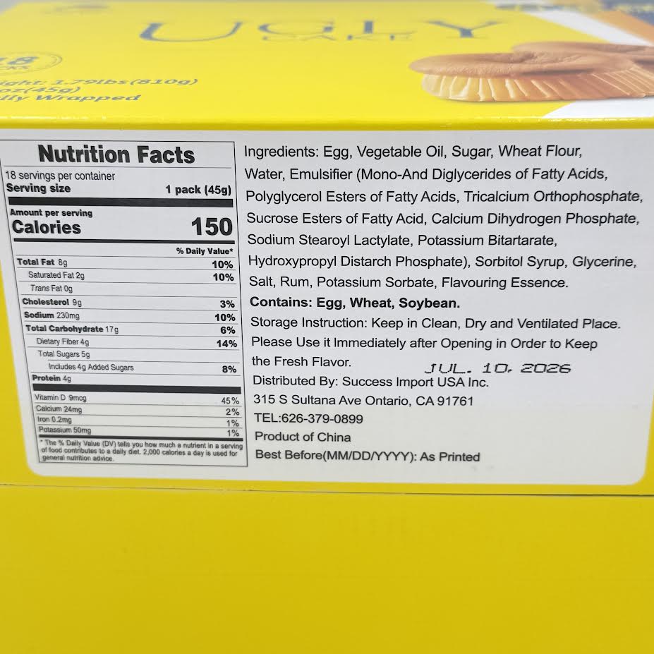 Success Import Ugly Cake 810g/(18pack)丑蛋糕