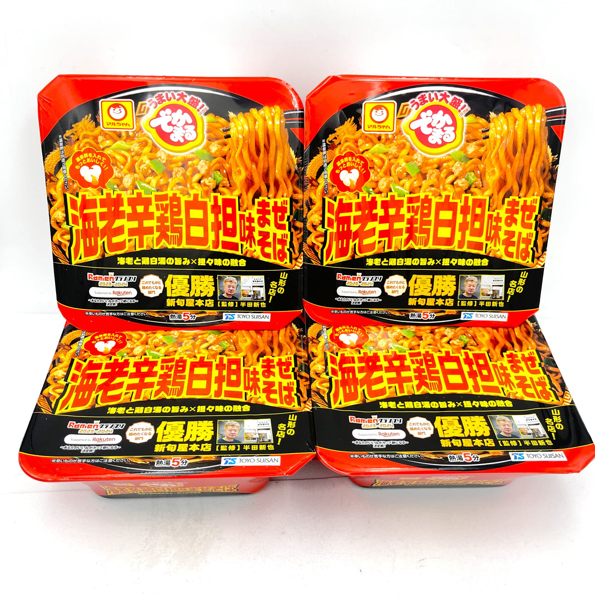(4CT) Toyo Suisan Maruchan Dekamaru Shrimp Spicy Chicken White Flavor Mazesoba 150g