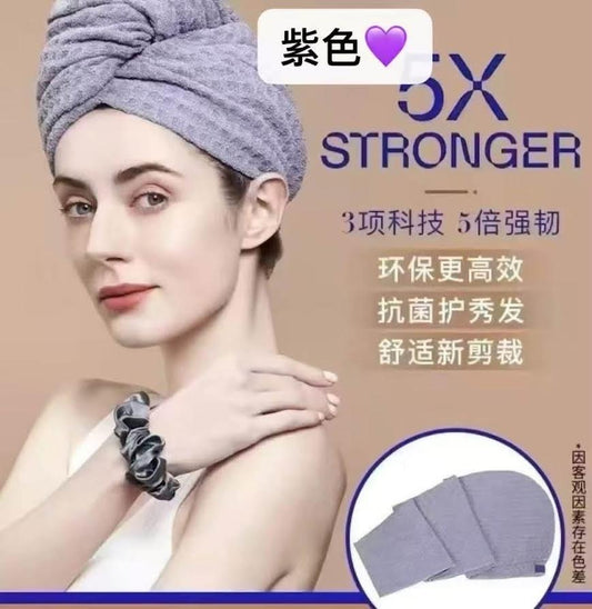 Bubble Super Absorbency Rapidly Dry Hair Towel Wrap-Purple速乾乾髮帽