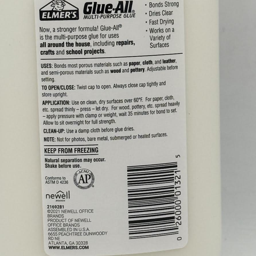 Elmer'S Glue-All Multi-Purpose Glue Extra Strong Formula 16floz/(473ml)